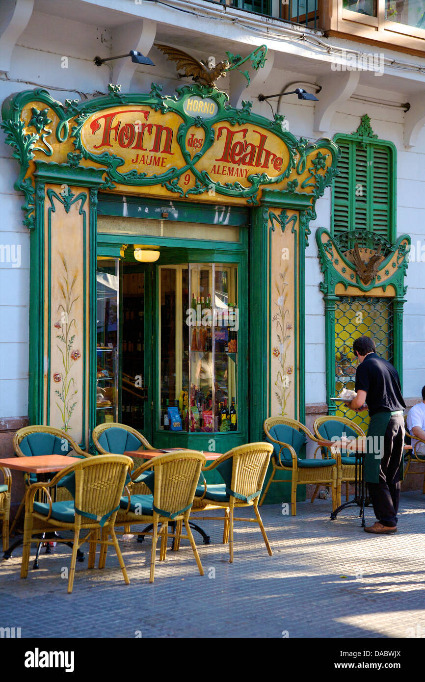 Restaurant, Old Town, Palma, Mallorca, Spain, Europe Stock Photo