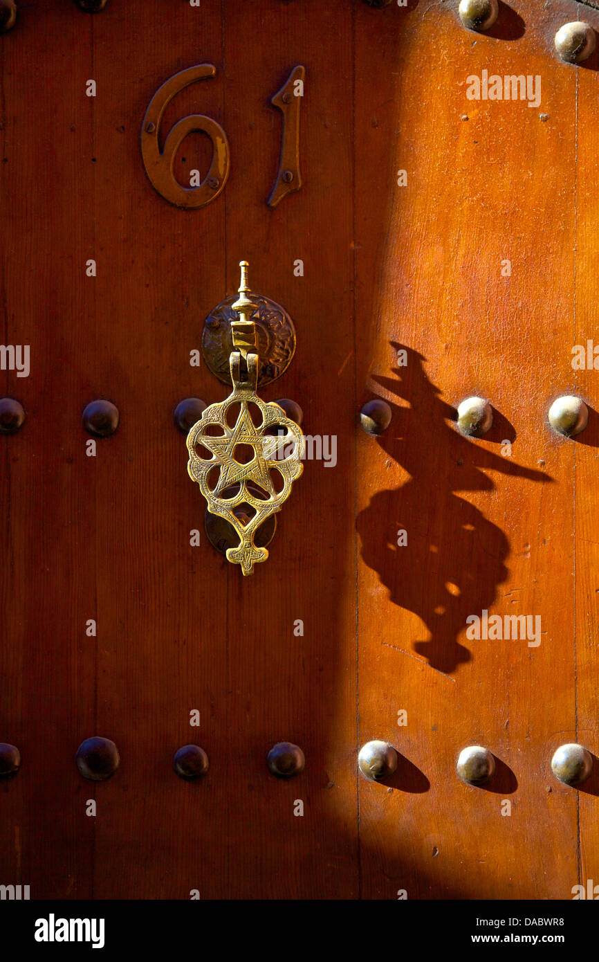 Traditional door, Marrakech, Morocco, North Africa, Africa Stock Photo