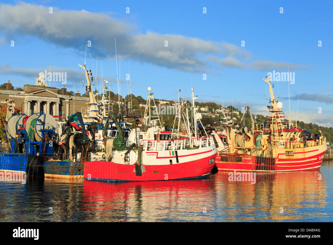 Trawlers on Penrose Wharf, Cork City, County Cork, Munster, Republic of Ireland, Europe Stock Photo