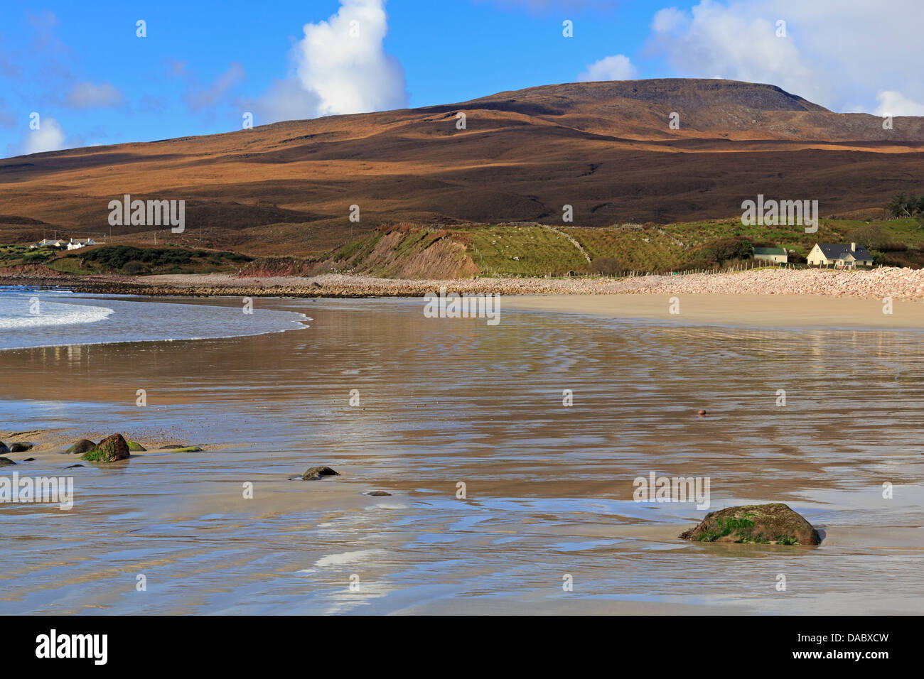 Mulranny Beach on Clew Bay, County Mayo, Connaught (Connacht), Republic of Ireland, Europe Stock Photo