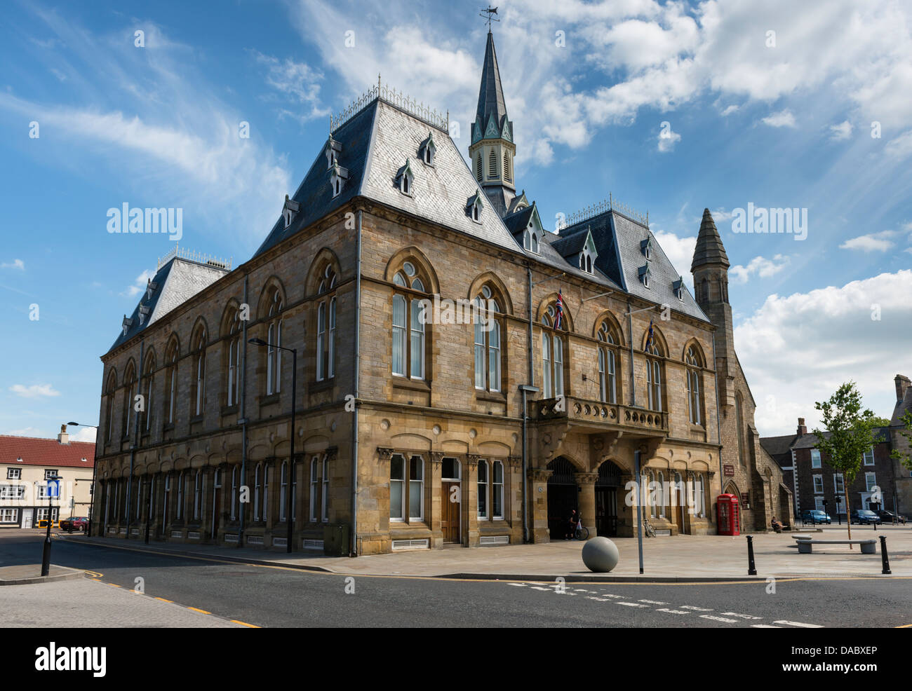 Bishop Auckland Town Hall Stock Photo