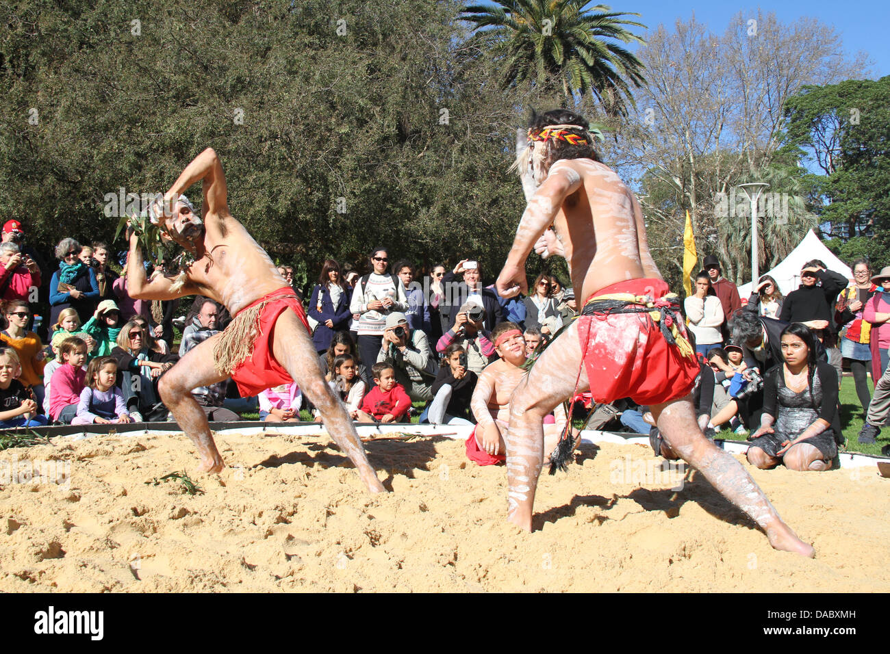 Indigenous Performance Aboriginal traditional dance performance at NAIDOC in the City in Hyde ...