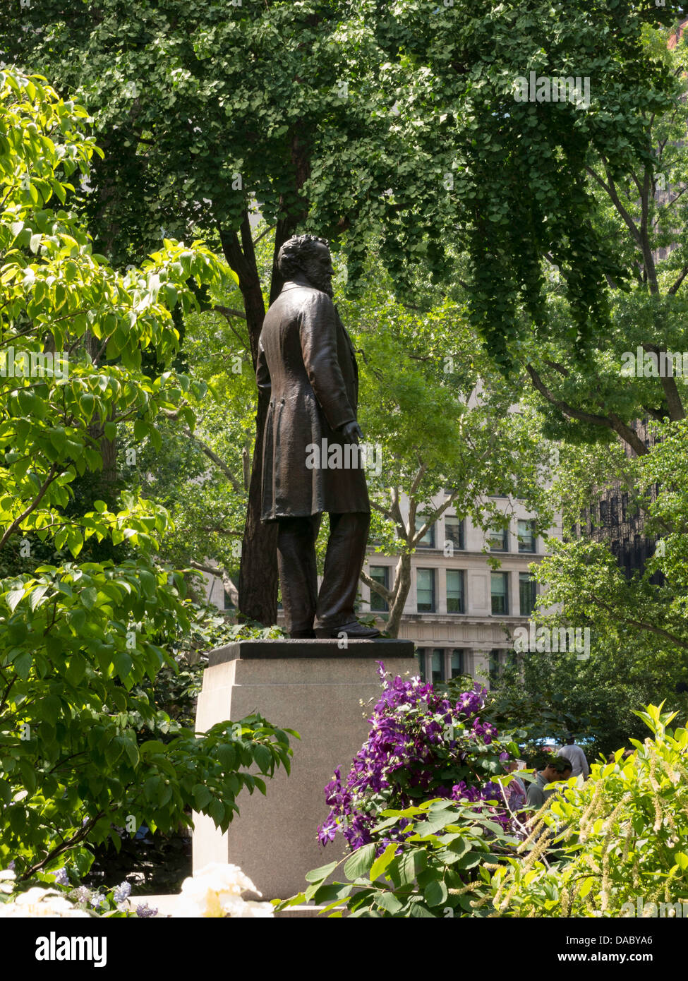 Roscoe Conkling Statue, Madison Square Park, NYC Stock Photo