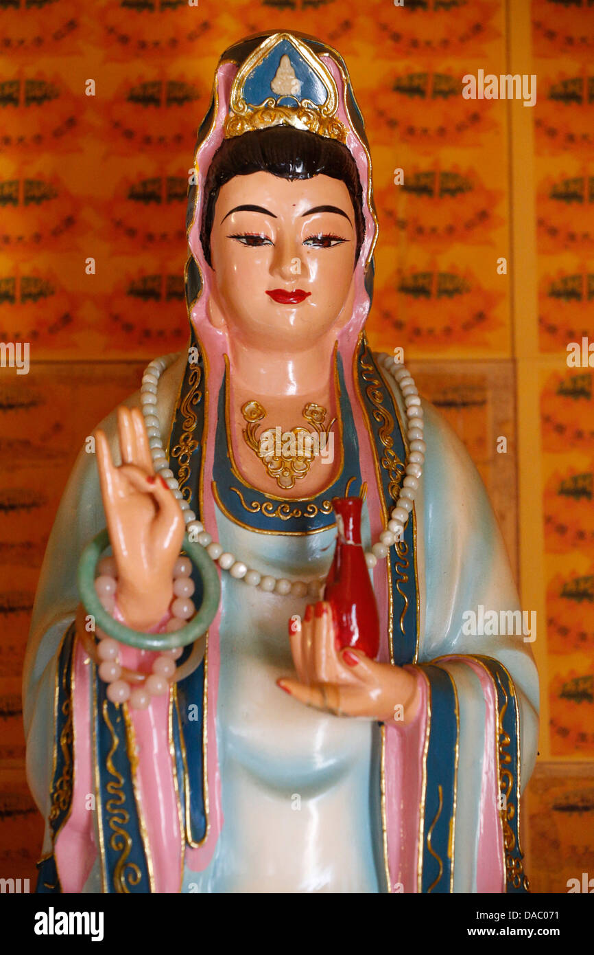 Quan Am, the Bodhisattva of Compassion (Goddess of Mercy), Tu An Buddhist temple, St. Pierre-en-Faucigny, Haute-Savoie, France Stock Photo