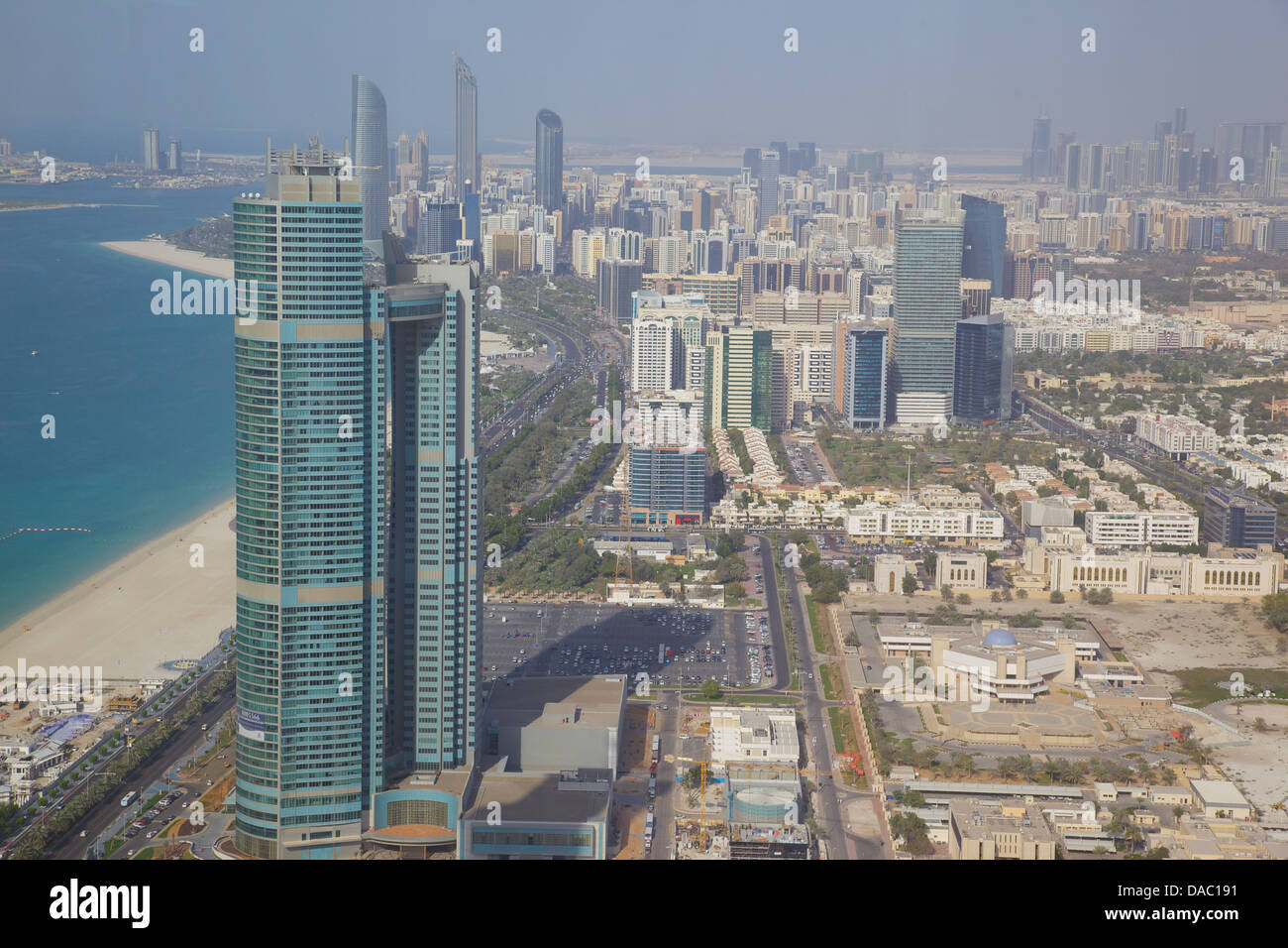 View Of City And The Corniche Beach From Emirate Towers Abu Dhabi