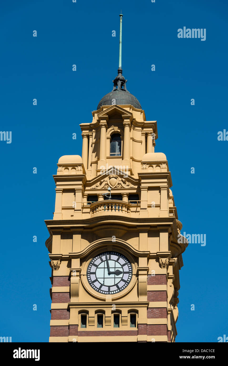 Flinders Street Station Clock Melbourne Stock Photos & Flinders Street