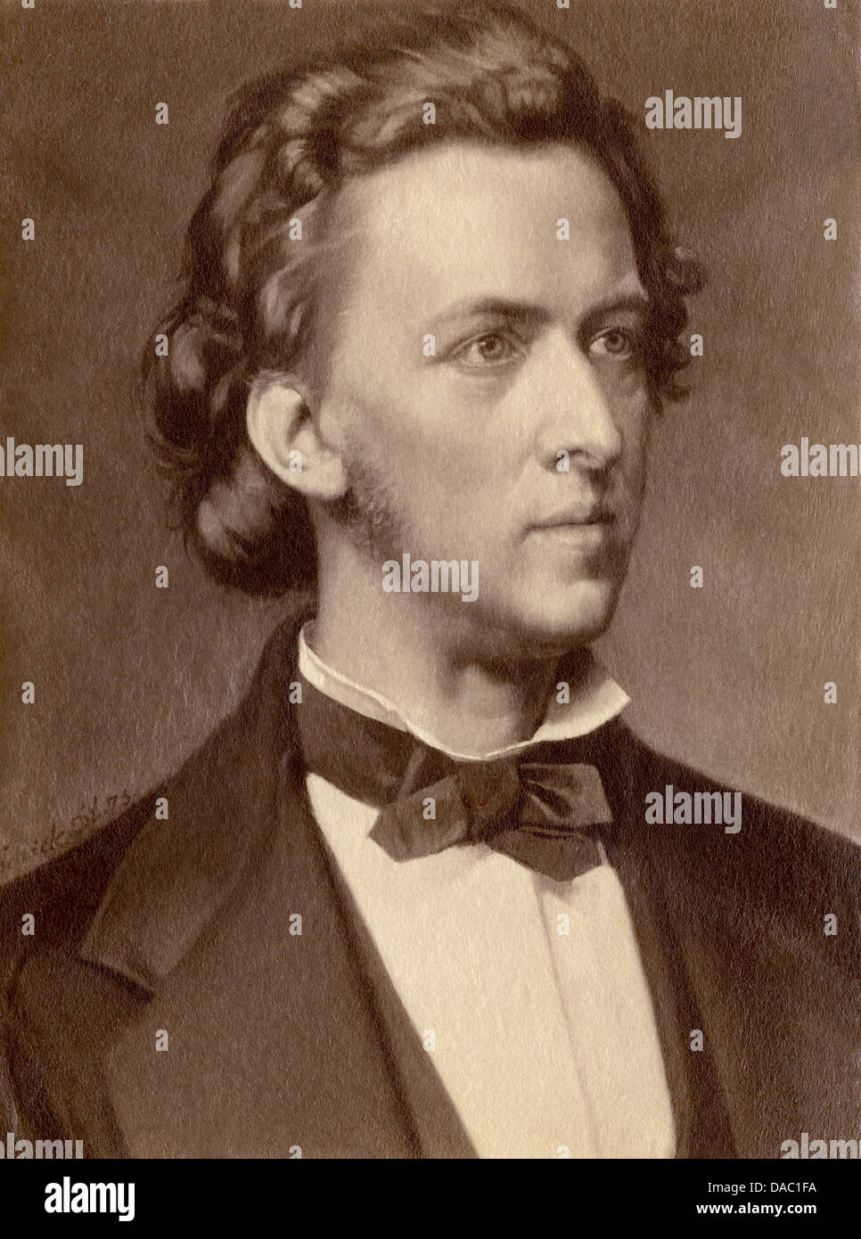 Composer and pianist Frederic Chopin. Photograph Stock Photo