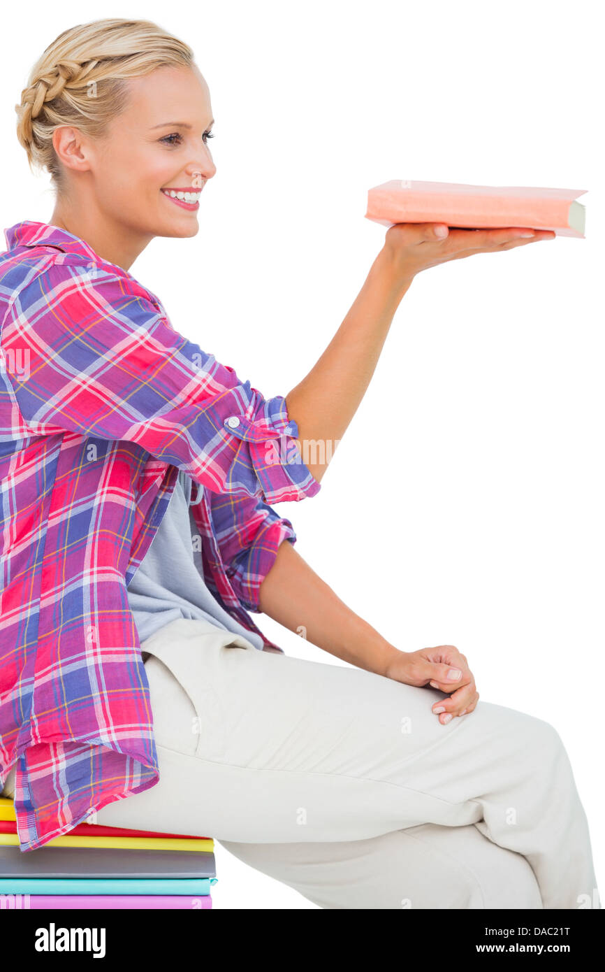 woman balancing check book stock photos woman balancing check book