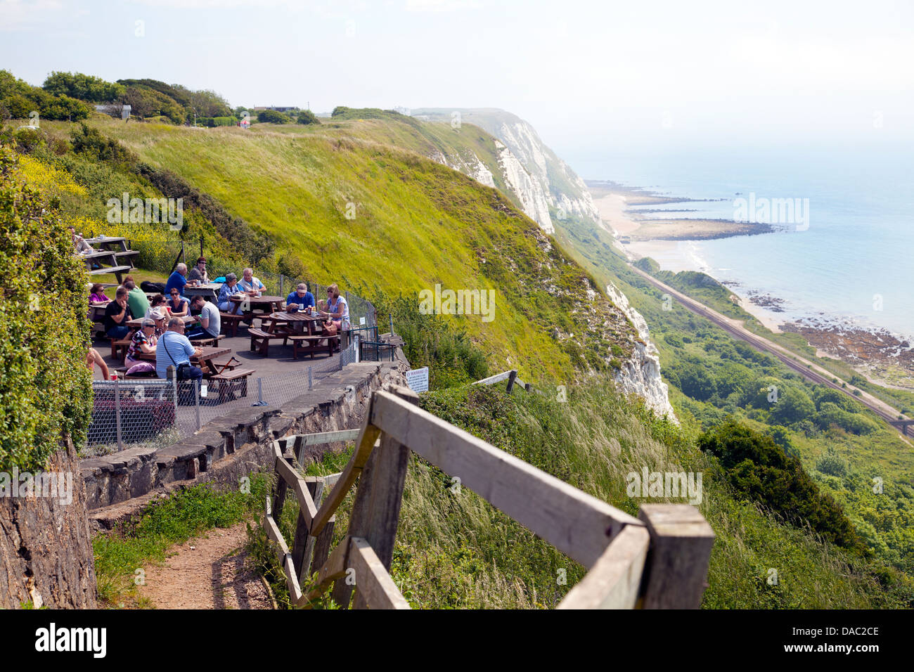 Cliff Top Cafe at CapelLeFerne in Folkestone Kent UK Stock Photo