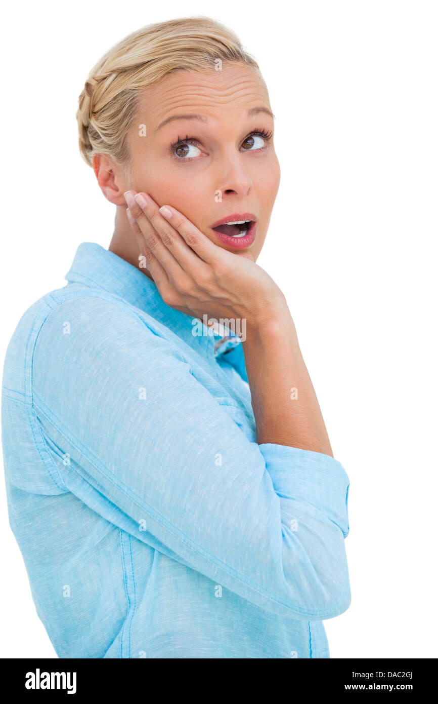 Surprised blonde beautiful woman hi-res stock photography and images ...
