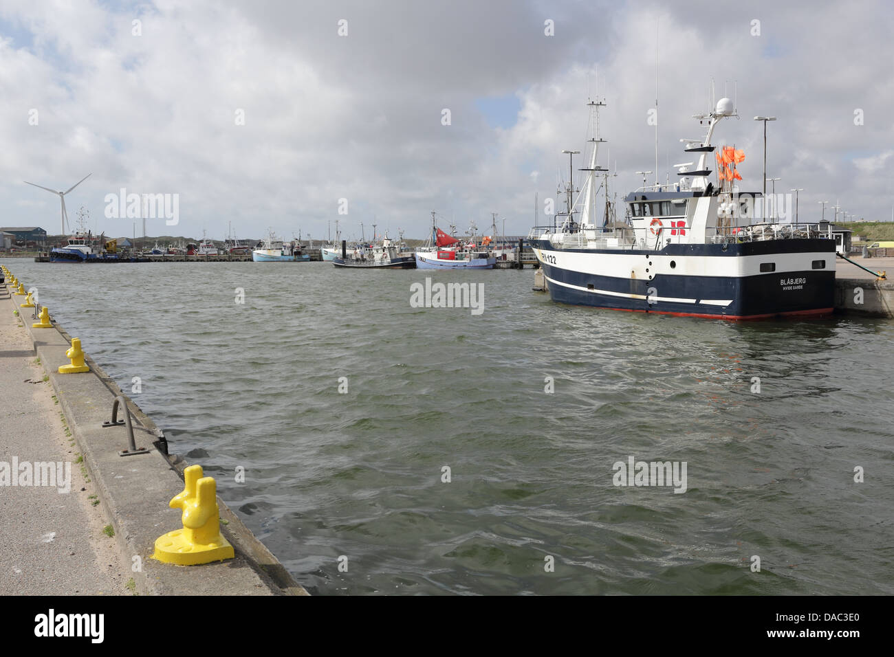 Fishing vessels in fishing port Hvide Sande, DK Stock Photo