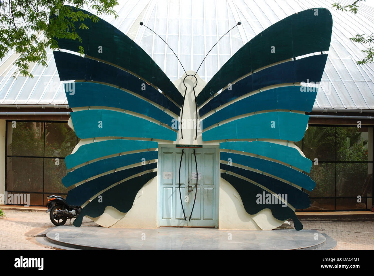entrance to butterfly house,bannerghatta national park,bangalore,india