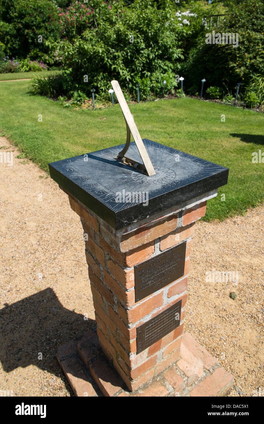 A sundial in the ornamental garden of Ardgillan stately home north county Dublin Ireland Stock Photo