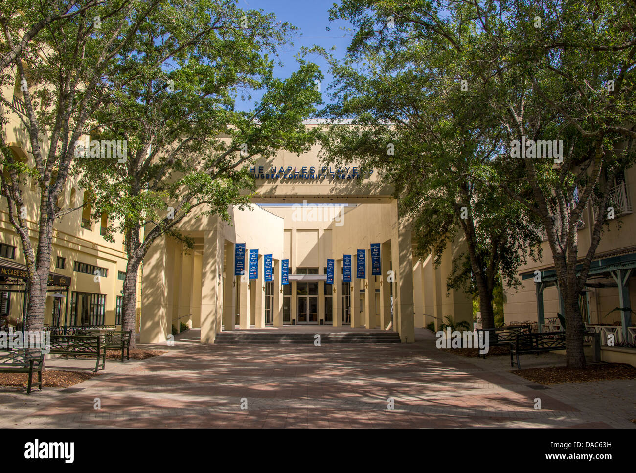 The Naples Players on 5th Avenue in downtown Naples Florida Stock Photo
