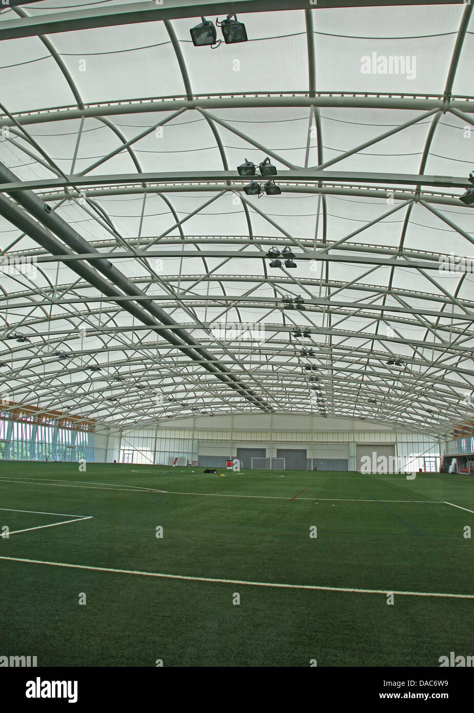 Indoor training pitch at St Park, the English Football FA national football centre at