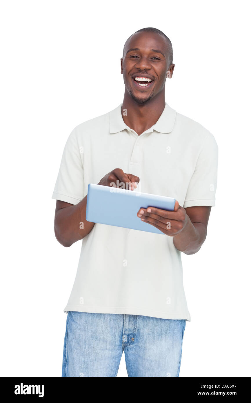 Happy man laughing touching hi-res stock photography and images - Alamy