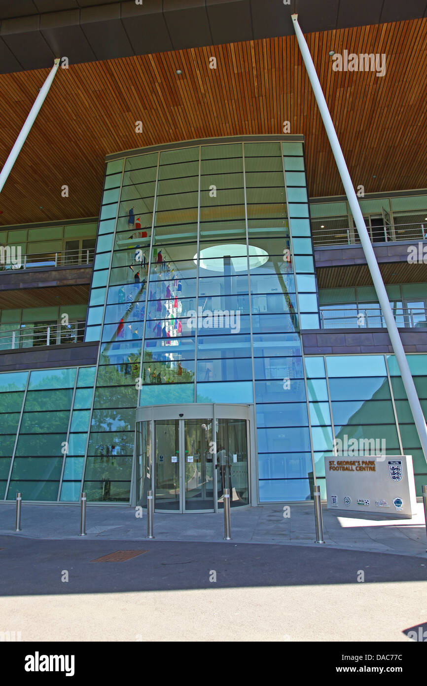 Entrance to St Park, the English Football FA national football centre at Burton upon