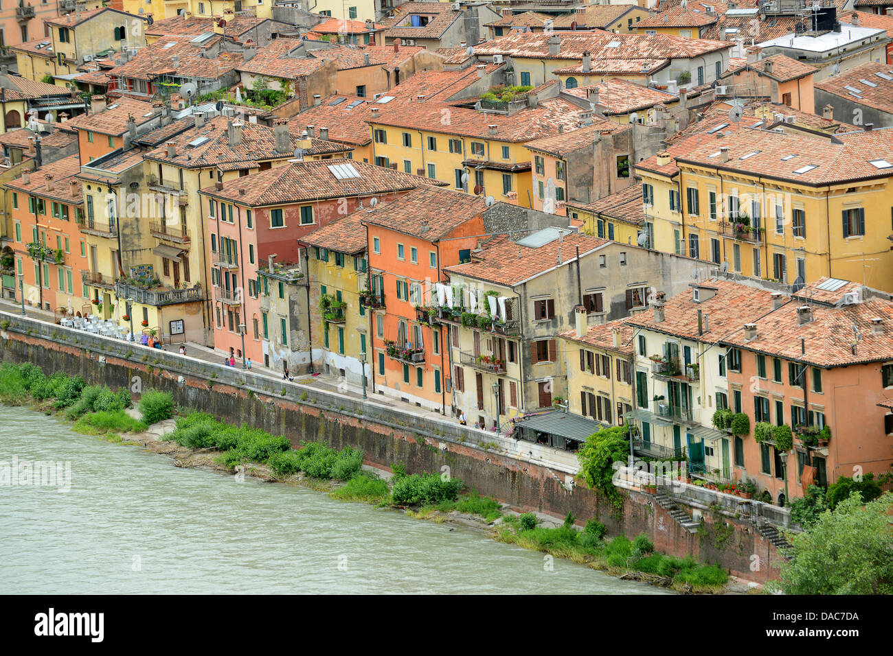 Verona Italy Riverside Houses Stock Photo 58046950 Alamy - 