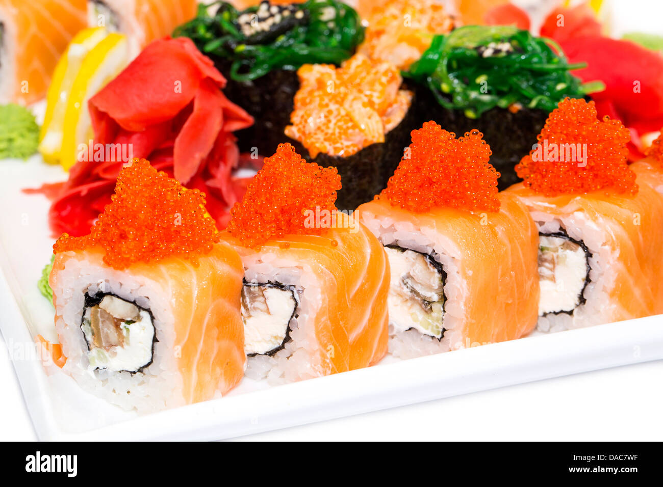 delicious seafood sushi at a Japanese restaurant Stock Photo Alamy