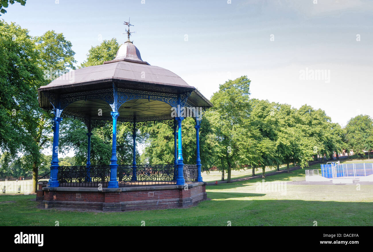 Restored Victorian bandstand in Dudley Council owned Mary Stevens Park in Quarry Bank Stock Photo