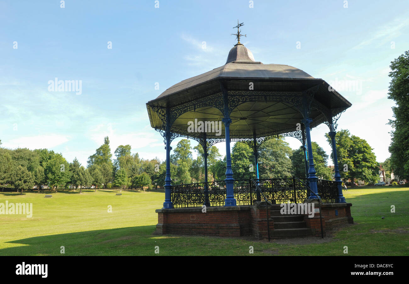 Restored Victorian bandstand in Dudley Council owned Mary Stevens Park in Quarry Bank Stock Photo