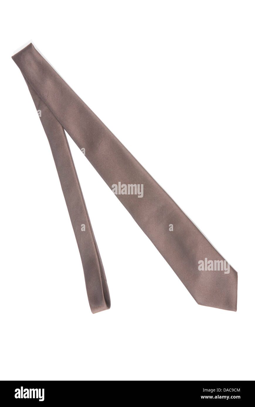 Still life of men's brown necktie. Stock Photo