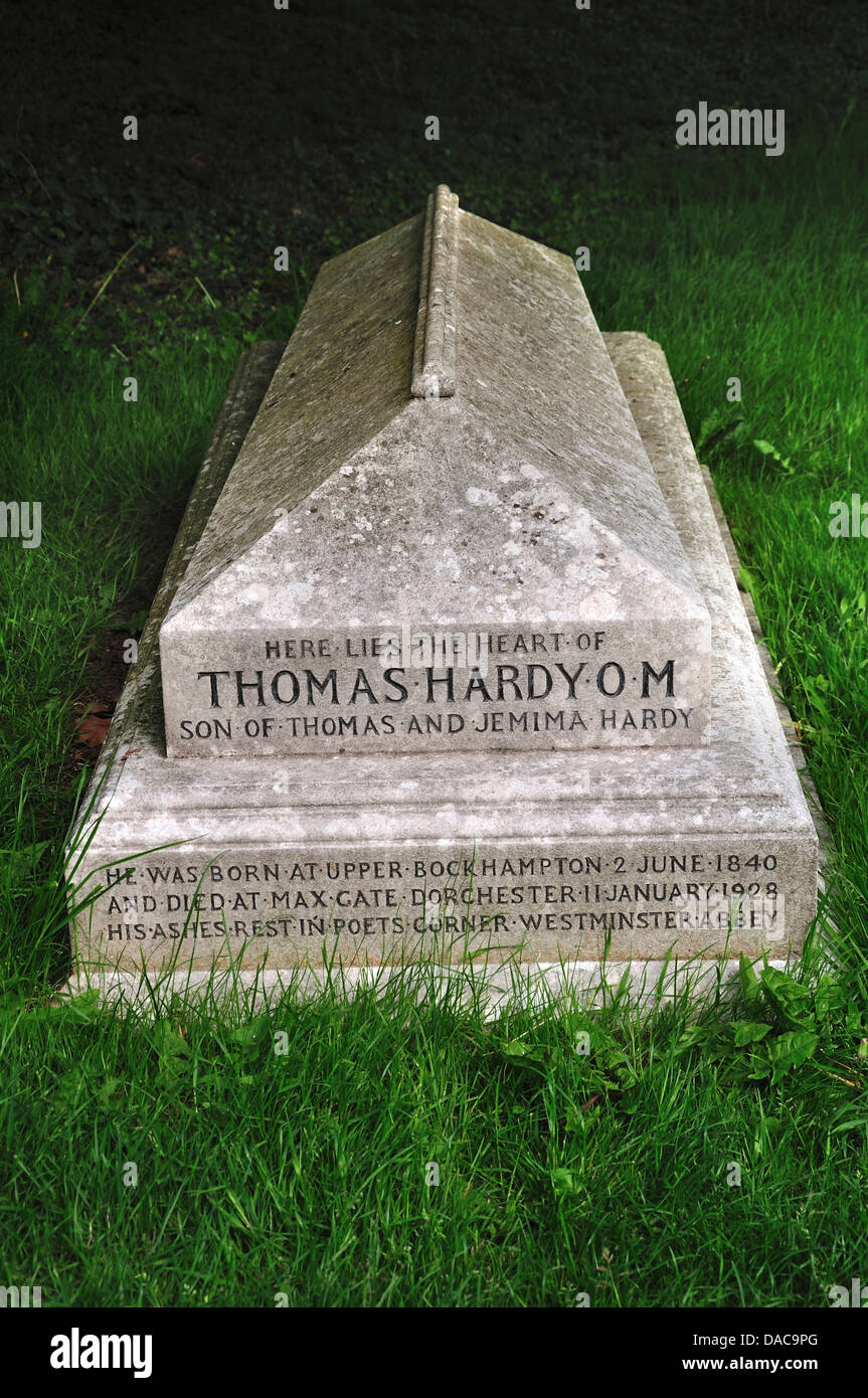 Thomas Hardy's grave at Stinsford Dorset UK Stock Photo