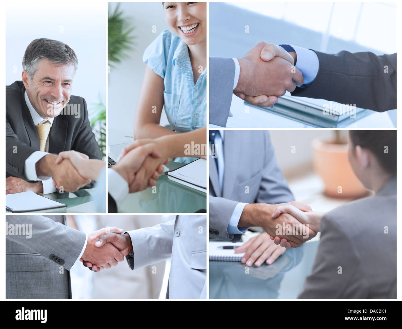Collage of pictures showing business people Stock Photo - Alamy
