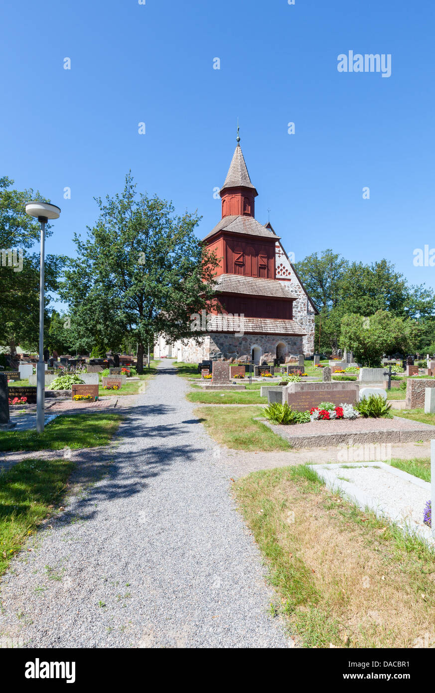 St. Nicholas Church in Inkoo, Finland Stock Photo