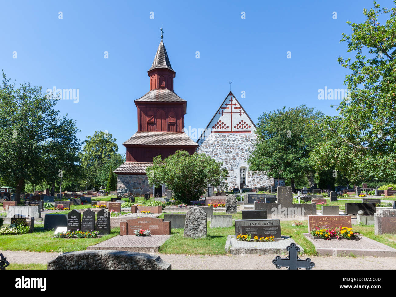 St. Nicholas Church in Inkoo, Finland Stock Photo