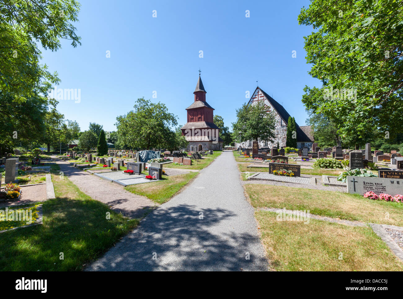 St. Nicholas Church in Inkoo, Finland Stock Photo