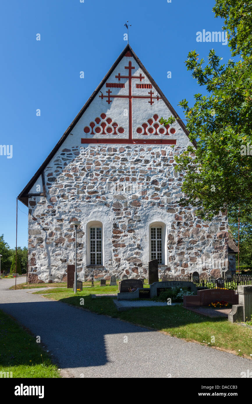 St. Nicholas Church in Inkoo, Finland Stock Photo