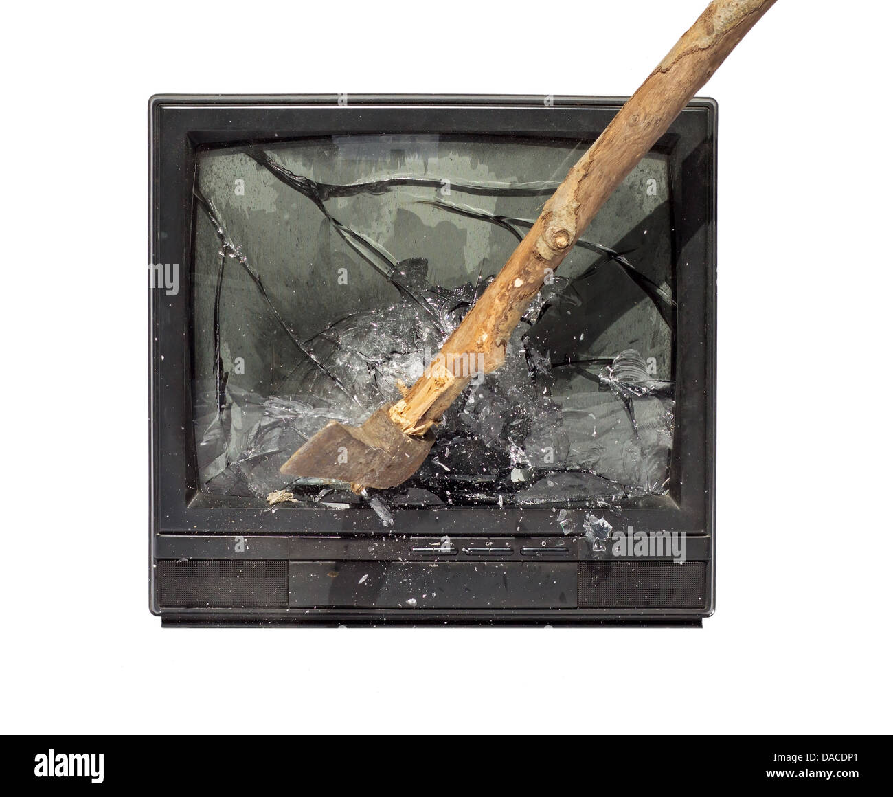 Smashed tv screen hi-res stock photography and images - Alamy