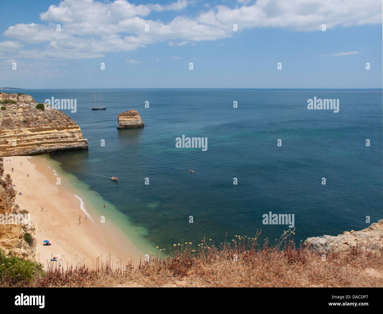 Sandy beach in the Algarve, Portugal Stock Photo