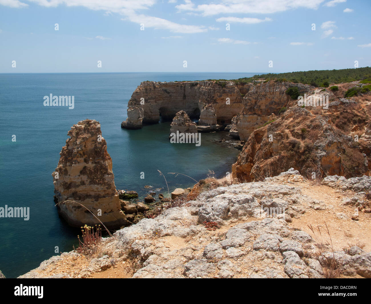 Sea cliffs in the Algarve, Portugal Stock Photo