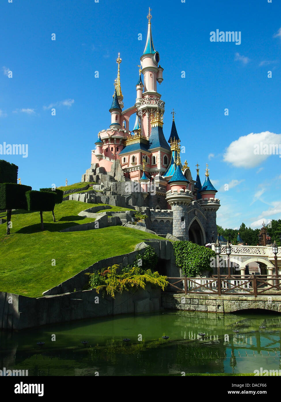Sleeping Beauty's Castle at Disneyland Paris, France Stock Photo