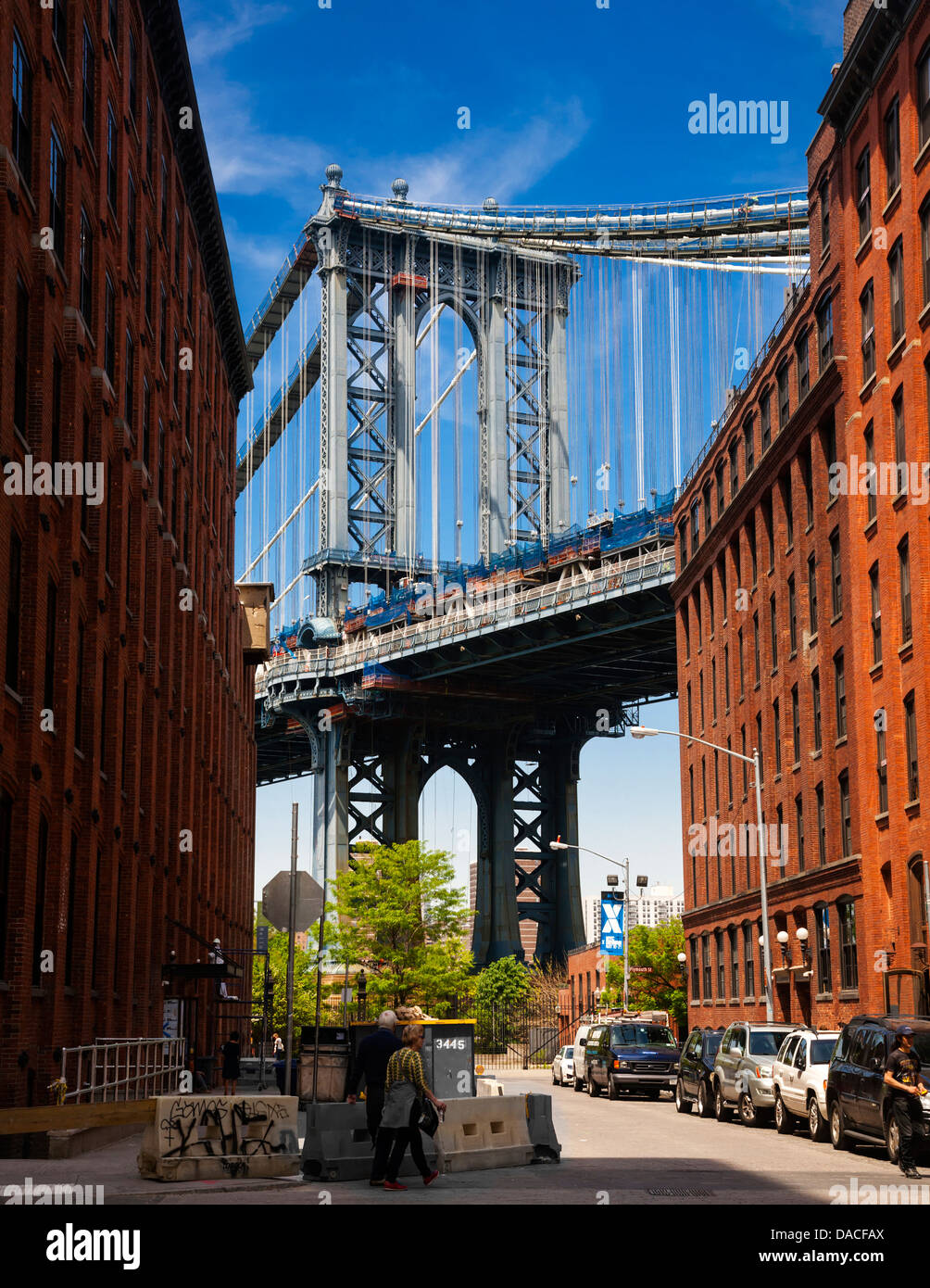 Manhattan Bridge, New York City, USA. Stock Photo