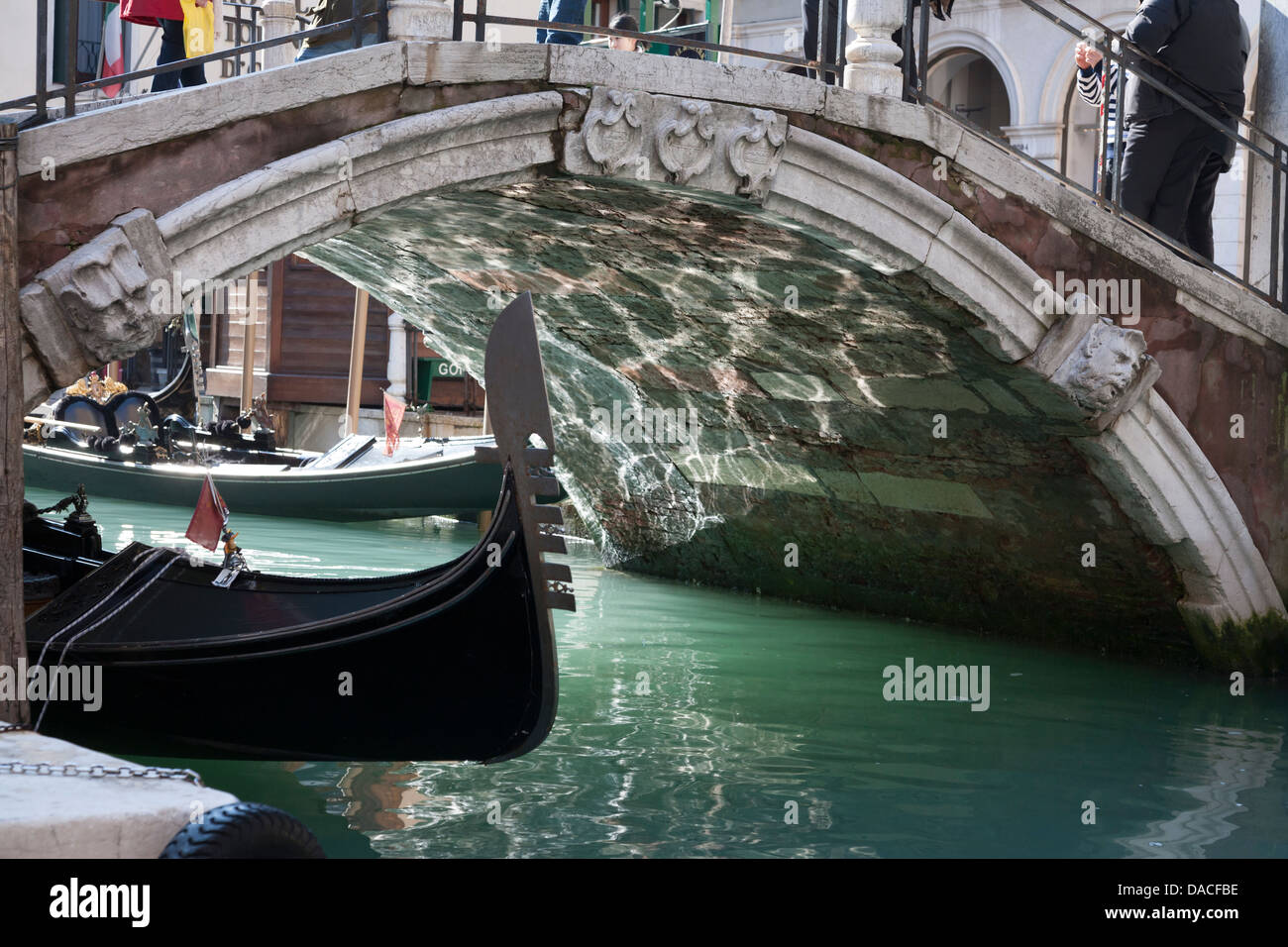 Bridge and refection, Venice, Italy Stock Photo - Alamy