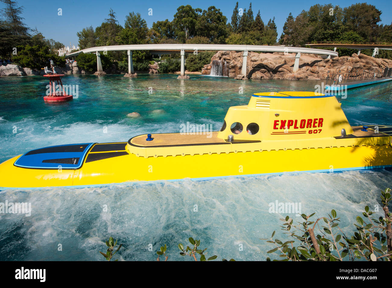 Monorail and Submarine Voyage ride Disneyland, Anaheim, California. Stock Photo