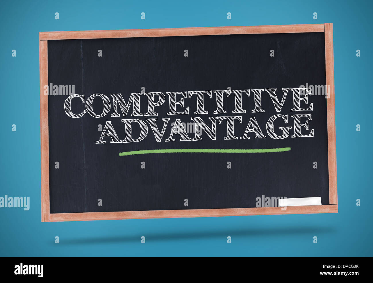 Competitive advantage written on a chalkboard Stock Photo