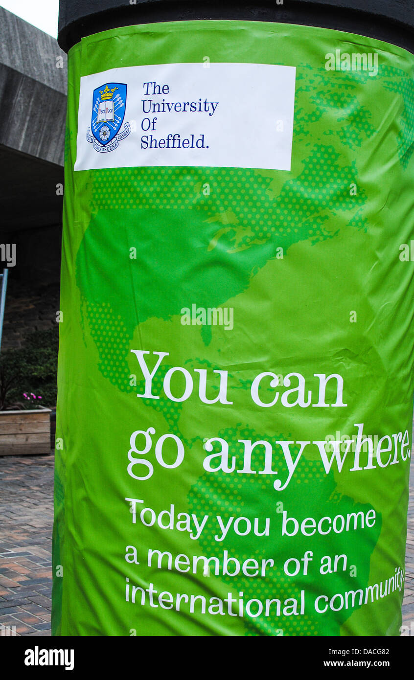 Sheffield university sign Stock Photo Alamy