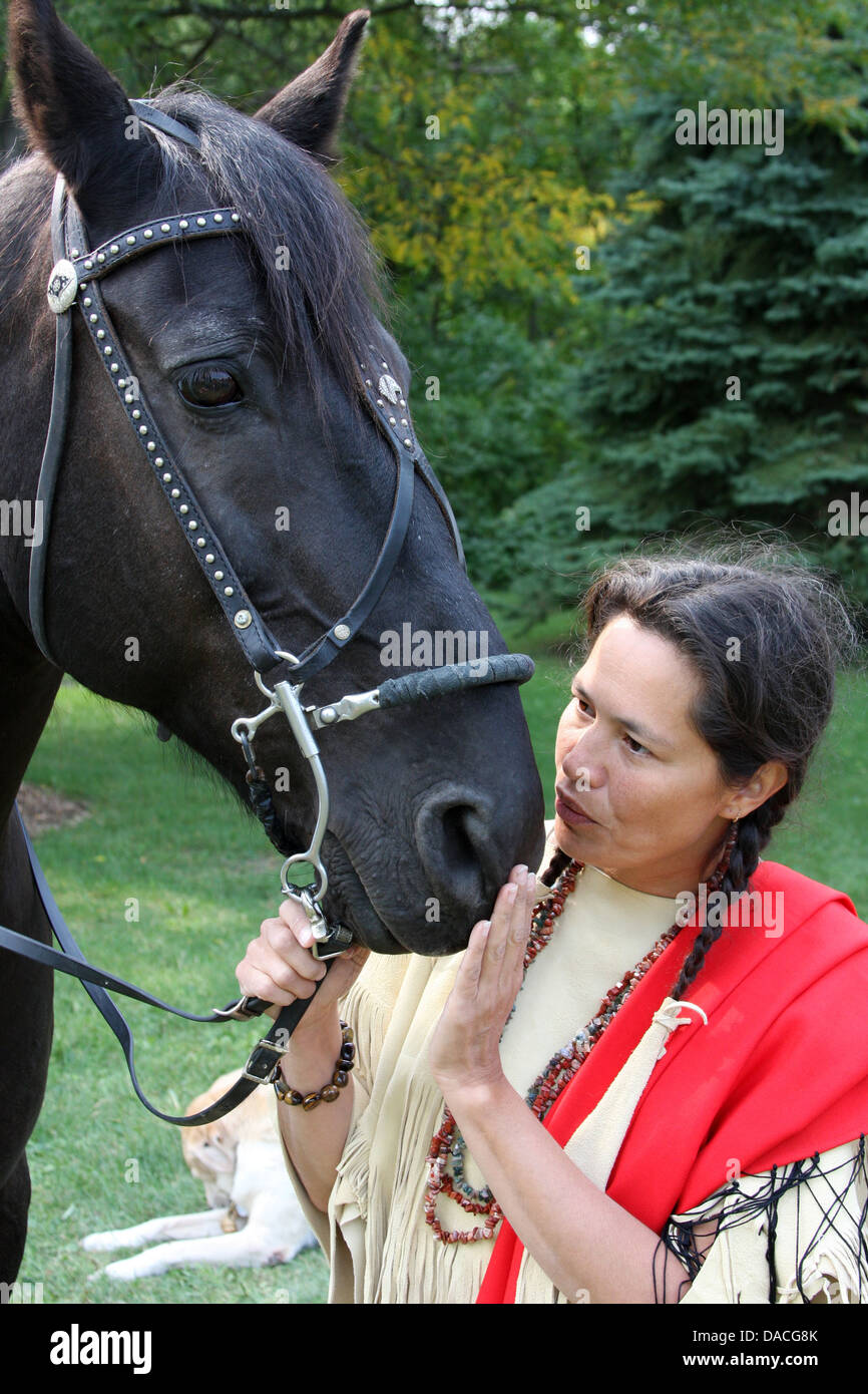 American Indian Woman Horse High Resolution Stock Photography and ...