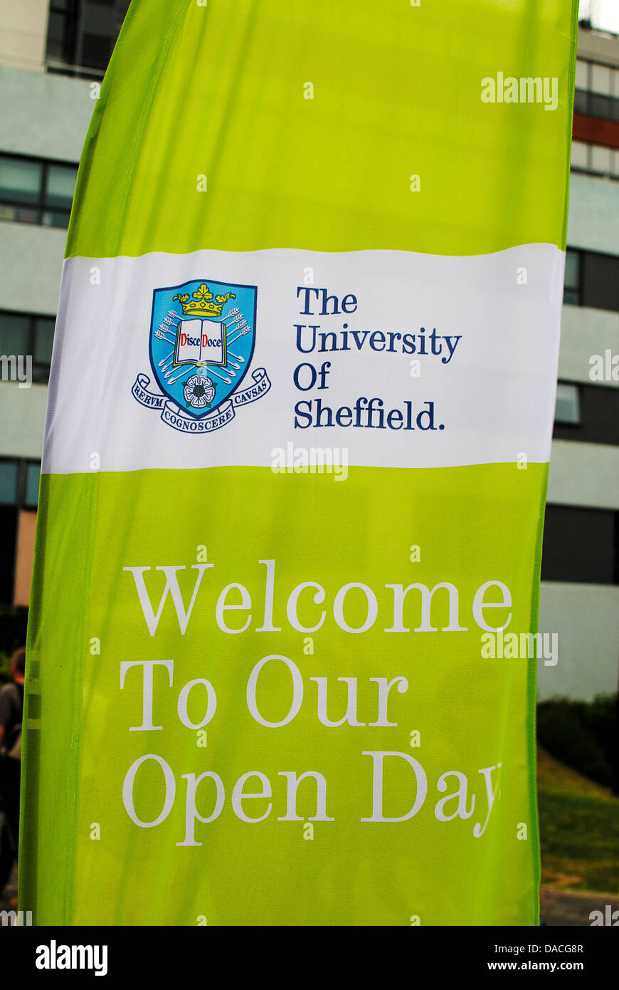 University of Sheffield open day sign Stock Photo Alamy
