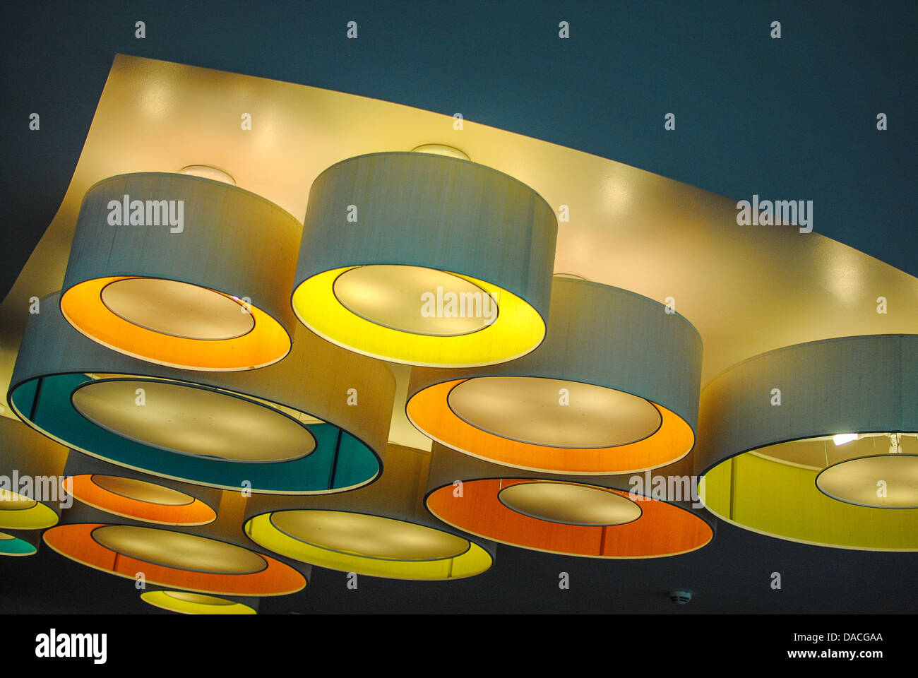 Light bulb shades in multi colours Stock Photo Alamy