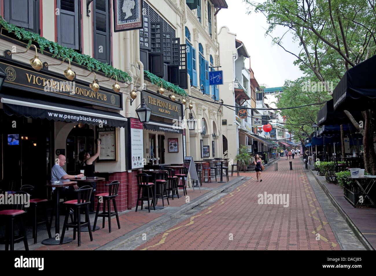 Boat Quay area, Singapore Stock Photo Alamy
