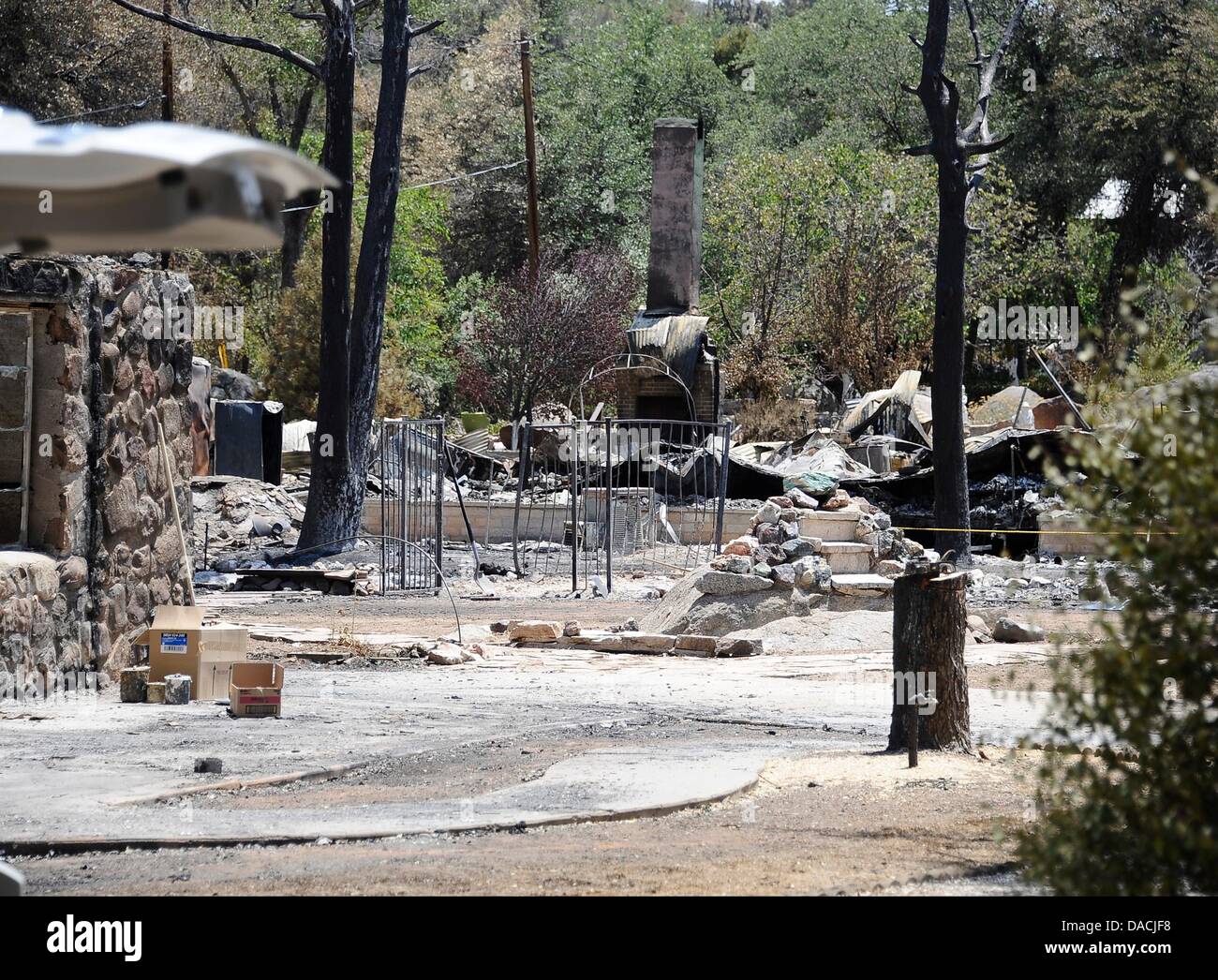 Yarnell AZ. July 10,2013. USA. Today the city of Yarnell AZ open to
