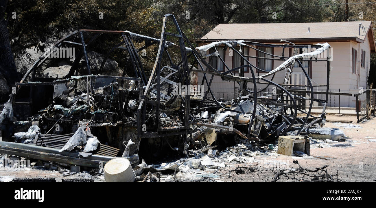 Yarnell AZ. July 10,2013. USA. Today the city of Yarnell AZ open to