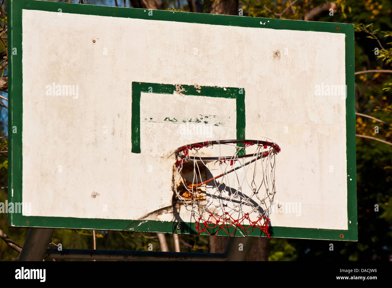 Old basketball hoop Stock Photo