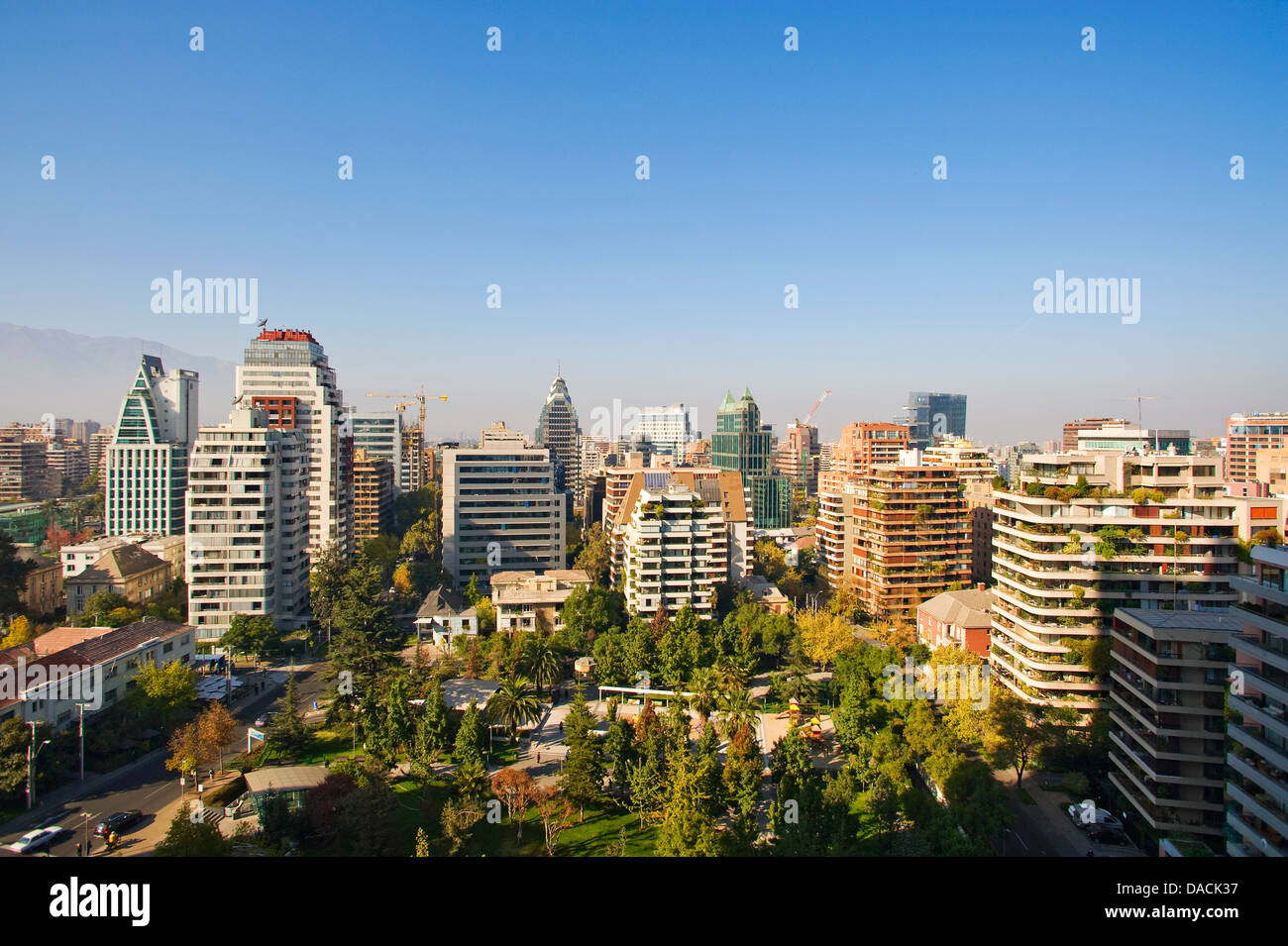 Skyline of Santiago, Chile Stock Photo