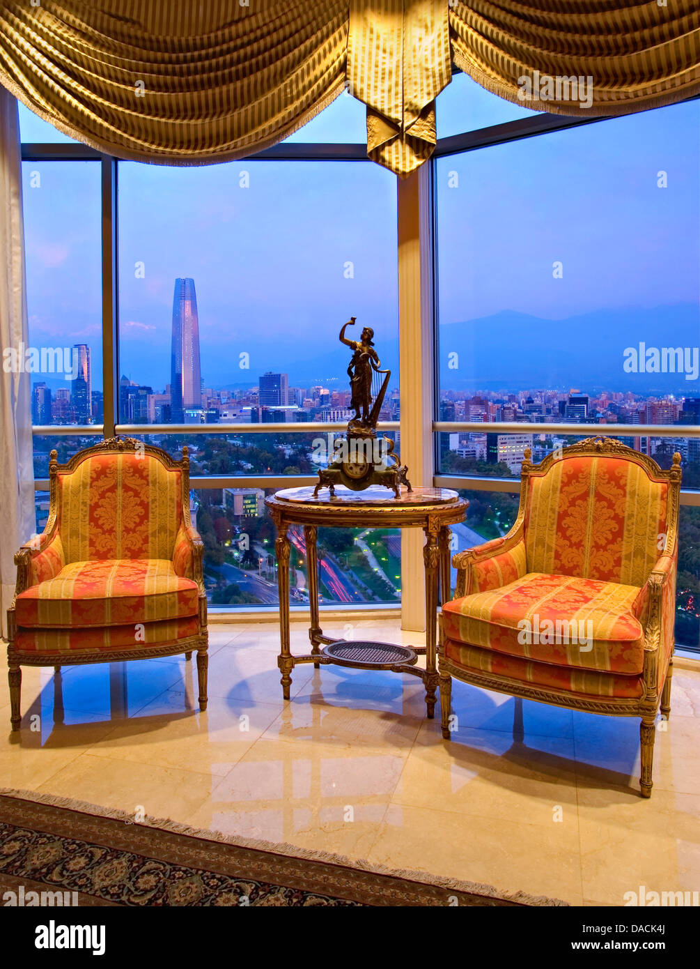 Presidential Suite, San Cristobal tower, Chile Stock Photo